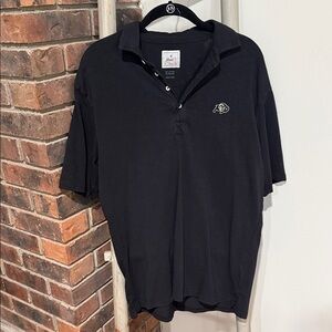 johnnie-O University of Colorado Polo Shirt Men’s Medium Black CU Buffaloes EUC
